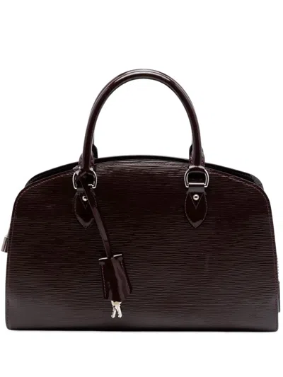 Pre-owned Louis Vuitton 2010-2014 Electric Epi Pont Neuf Pm Handbag In Purple