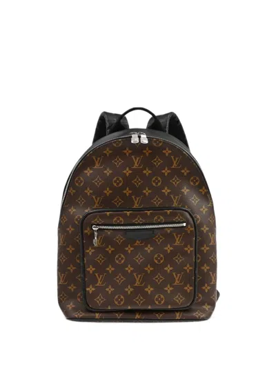 Pre-owned Louis Vuitton 2010-2020s Monogram Macassar Josh Backpack In Brown