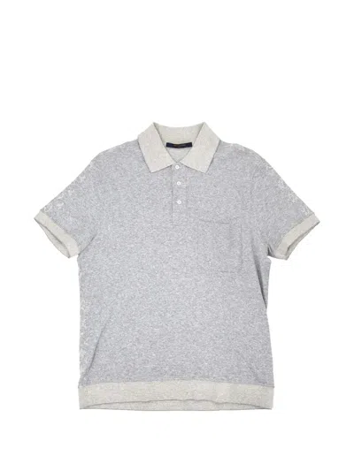 Pre-owned Louis Vuitton 2010-2020s Monogram Polo Shirt In Grey