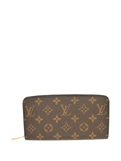 Pre-owned Louis Vuitton 2010-2020s Monogram-pattern Long Wallet In Brown