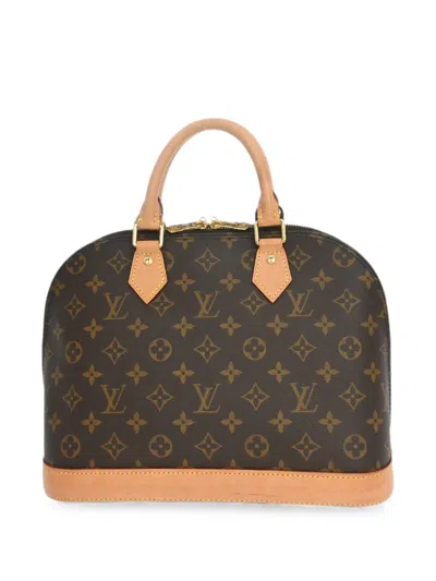 Pre-owned Louis Vuitton 2010-2020s Pm Alma Monogram-pattern Tote Bag In Brown