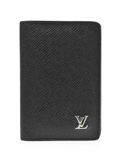 Pre-owned Louis Vuitton 2010-2020s Pocket Organizer Wallet In Black