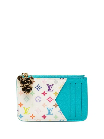 Pre-owned Louis Vuitton 2010-2025 Takashi Murakami Monogram Empreinte Romy Card Holder In Blue