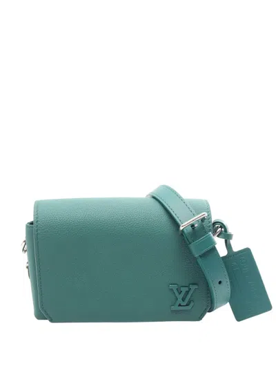 Pre-owned Louis Vuitton 2010-2026 Aerogram Fastline Wearable Wallet Crossbody Bag In Green