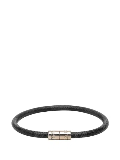 Pre-owned Louis Vuitton 2010-2026 Damier Graphite Keep It Bracelet Costume Bracelet In Black