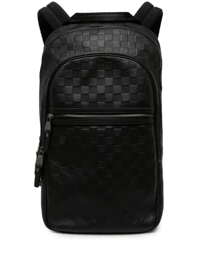 Pre-owned Louis Vuitton 2010-2026 Damier Infini Michael Backpack In Black