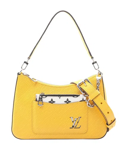 Pre-owned Louis Vuitton 2010-2026 Epi Marelle Satchel In Yellow