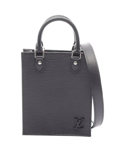 Pre-owned Louis Vuitton 2010-2026 Epi Petit Sac Plat Satchel In Black