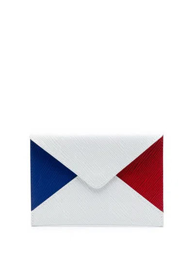 Pre-owned Louis Vuitton 2010-2026 Epi Tricolor Kirigami Envelope Clutch Bag In White