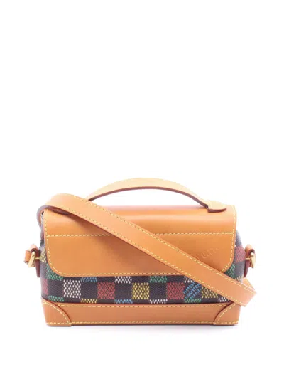 Pre-owned Louis Vuitton 2010-2026 Lv Vers Damier Ebene Steamer East West Wearable Wallet Satchel In Multi