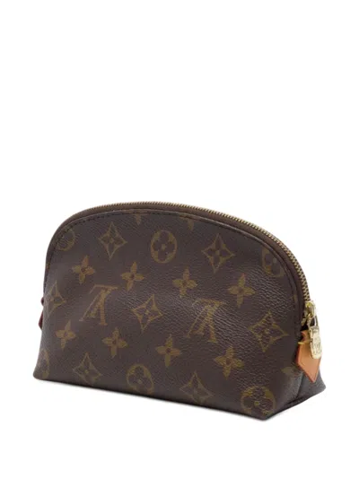 Pre-owned Louis Vuitton 2010-2026 Monogram Cosmetic Pm Pouch In Brown