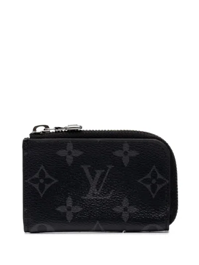 Pre-owned Louis Vuitton 2010-2026 Monogram Eclipse Zippy Purse Coin Pouch In 黑色