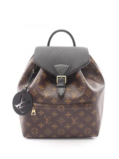 Pre-owned Louis Vuitton 2010-2026 Monogram Montsouris Pm Backpack In Brown