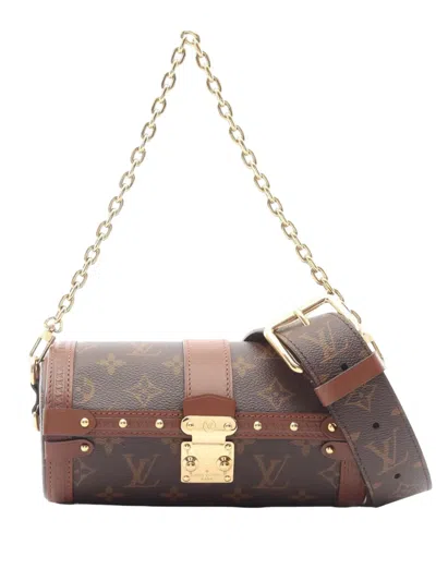 Pre-owned Louis Vuitton 2010-2026 Monogram Papillon Trunk Satchel In Brown