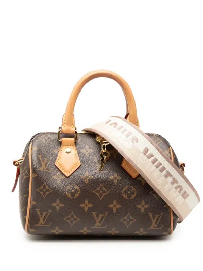 Pre-owned Louis Vuitton 2010-2026 Monogram Speedy Bandouliere 20 Satchel In Brown