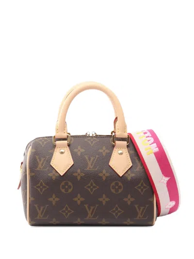 Pre-owned Louis Vuitton 2010-2026 Monogram Speedy Bandouliere 20 Satchel In Brown
