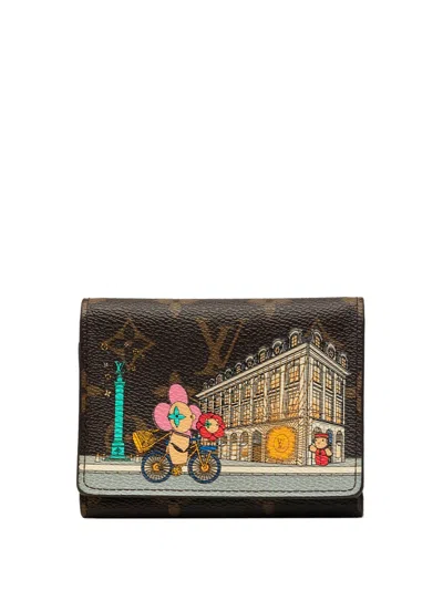 Pre-owned Louis Vuitton 2010-2026 Monogram Vivienne In Paris Victorine Wallet Small Wallets In Brown