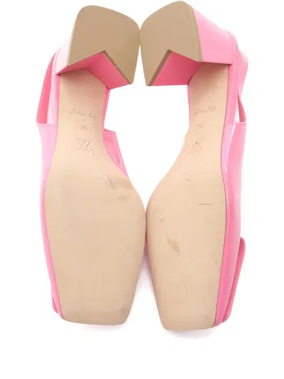 Pre-owned Louis Vuitton 2010s 60mm Logo-plaque Slingback Pumps In Pink