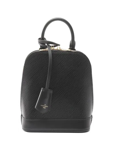 Pre-owned Louis Vuitton 2010s Alma Leather Backpack In Black