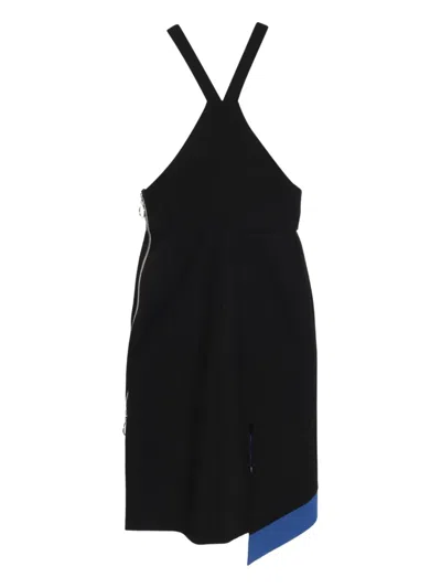 Pre-owned Louis Vuitton 2010s Asymmetric Wool-blend Dress In Black