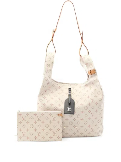 Pre-owned Louis Vuitton 2010s Atlantis Gm Monogram Shoulder Bag In White