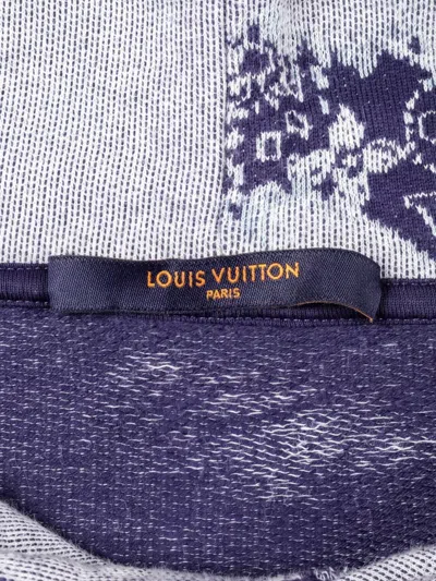 Pre-owned Louis Vuitton 2010s Bandana Monogram Short-sleeve Hoodie In Blue