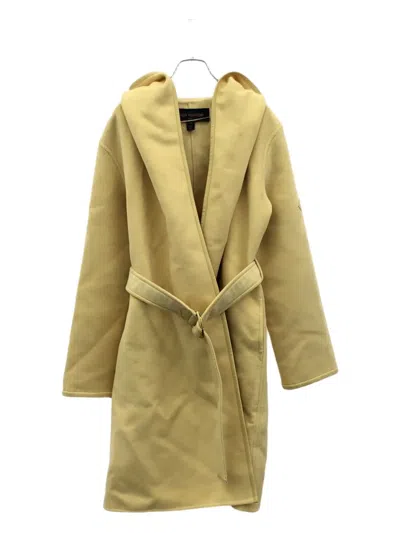 Pre-owned Louis Vuitton 2010s Belted Hooded Coat In Yellow