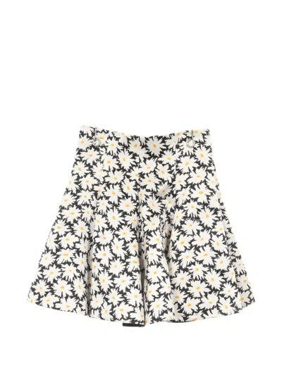 Pre-owned Louis Vuitton 2010s Blair Floral-print Midi Skirt In White