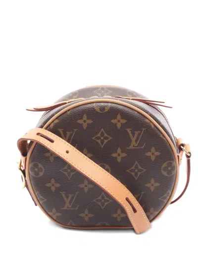 Pre-owned Louis Vuitton 2010s Boite Chapeau Souple Pm Monogram Round Shoulder Bag In Brown