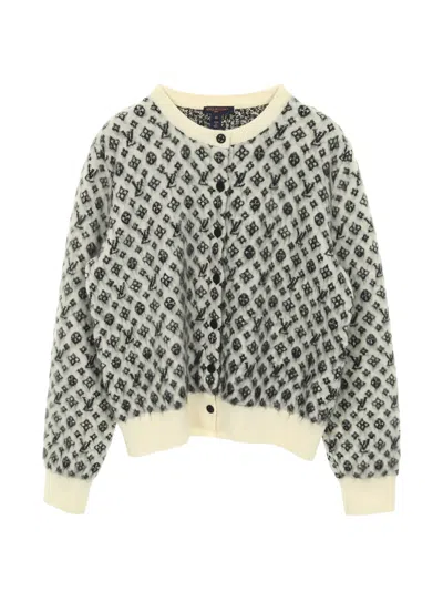 Pre-owned Louis Vuitton 2010s Brushed Monogram Cardigan In Neutral