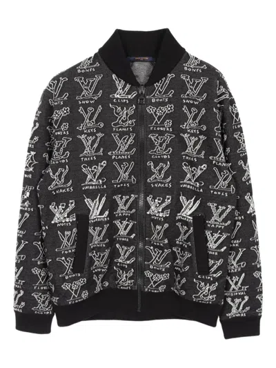 Pre-owned Louis Vuitton 2010s Cartoon Jacquard Jacket In Black