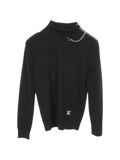 Pre-owned Louis Vuitton 2010s Chain-detail Sweater In Black