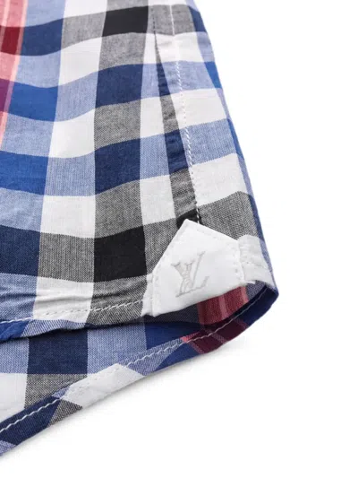Pre-owned Louis Vuitton 2010s Checked Short-sleeve Shirt In Blue