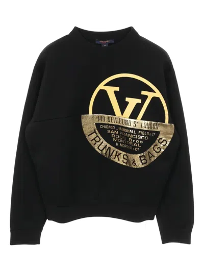 Pre-owned Louis Vuitton 2010s Circle-logo Sweatshirt In Black