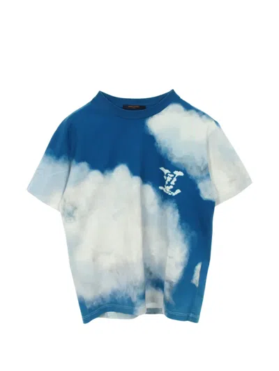 Pre-owned Louis Vuitton 2010s Cloud-print T-shirt In Blue