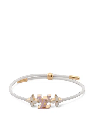 Pre-owned Louis Vuitton 2010s Crew Logo-plaque Bracelet In Gold