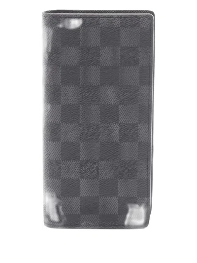 Pre-owned Louis Vuitton 2010s Damier Graphite Bi-fold Wallet In Gray