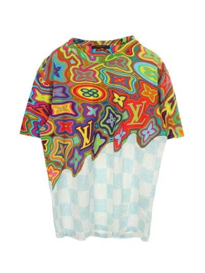 Pre-owned Louis Vuitton 2010s Damier Monogram T-shirt In 白色