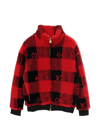 Pre-owned Louis Vuitton 2010s Damier-pattern Jacket In Red