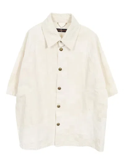 Pre-owned Louis Vuitton 2010s Damier-patterned Shirt In White
