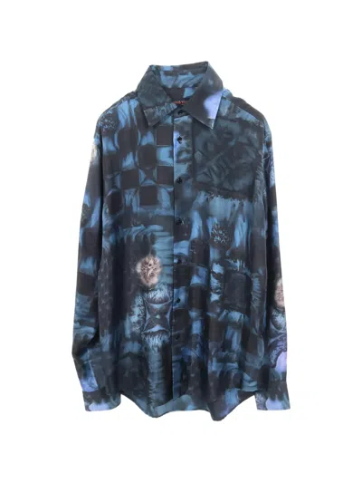 Pre-owned Louis Vuitton 2010s Damier Salt Long-sleeve Shirt In Blue