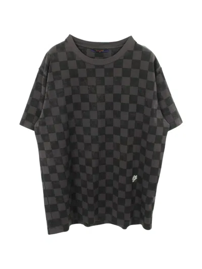 Pre-owned Louis Vuitton 2010s Damier Short-sleeve T-shirt In Gray