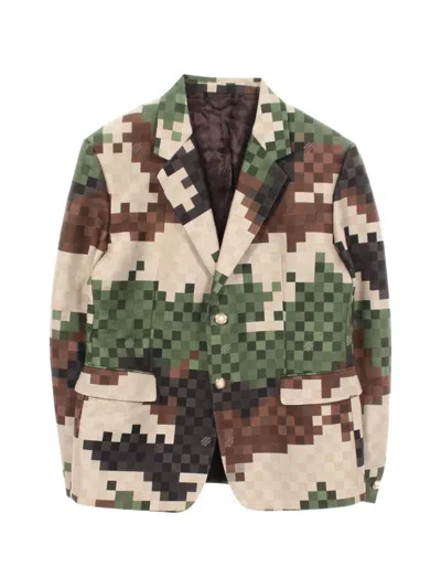 Pre-owned Louis Vuitton 2010s Damouflage Tailored Jacket In Green