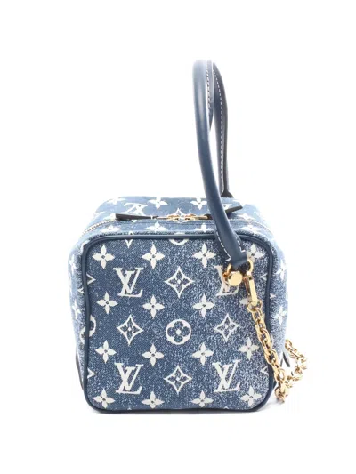 Pre-owned Louis Vuitton 2010s Denim Monogram Tote Bag In Blue
