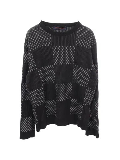 Pre-owned Louis Vuitton 2010s Distorted Damier Sweater In Black