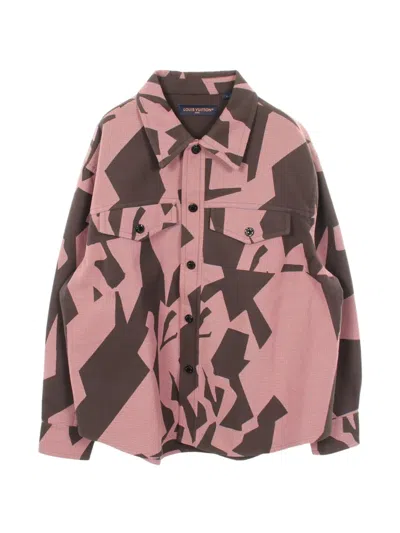 Pre-owned Louis Vuitton 2010s Double-face Overshirt Jacket In Pink