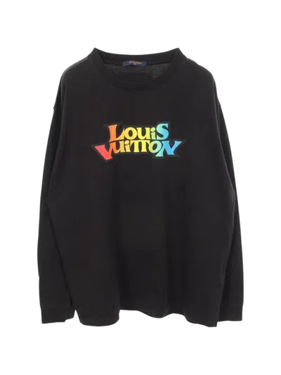 Pre-owned Louis Vuitton 2010s Fade Printed Lomg-sleeve T-shirt In Black