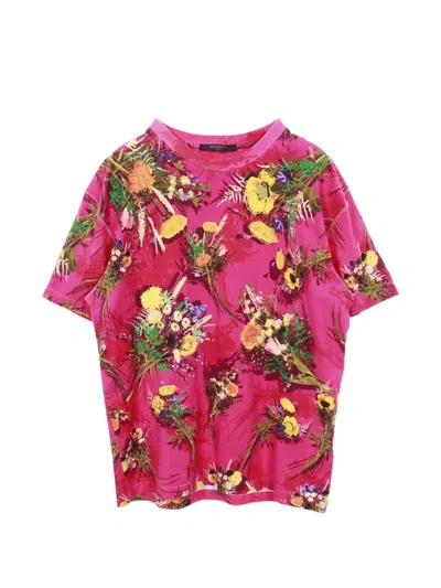 Pre-owned Louis Vuitton 2010s Floral-print T-shirt In Pink