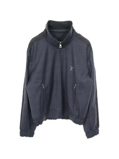 Pre-owned Louis Vuitton 2010s Glen Check Blouson Jacket In Blue