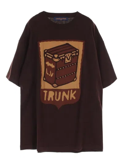 Pre-owned Louis Vuitton 2010s Graphic-print T-shirt In Brown